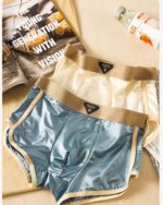Men's Cool Generation Satin Ice Silk Mid-Rise Boxer Pants Knitted Underwear - Image 8
