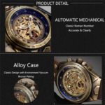 Buy FNGEEN A275 Men Luxury Retro Mechanical Watch Online at Best Price in Bangladesh With premium Lather box - Image 2